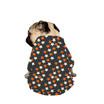 Halloween Star Pattern Print Dog Zip Up Jacket