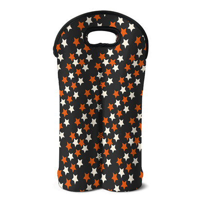 Halloween Star Pattern Print Double Neoprene Wine Tote