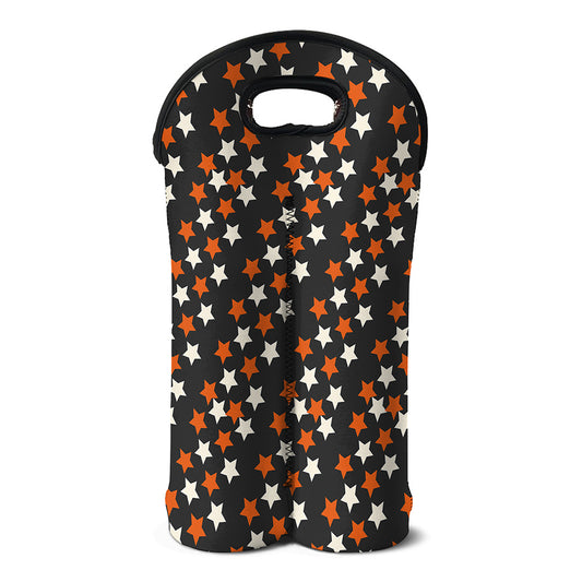 Halloween Star Pattern Print Double Neoprene Wine Tote