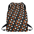 Halloween Star Pattern Print Drawstring Backpack