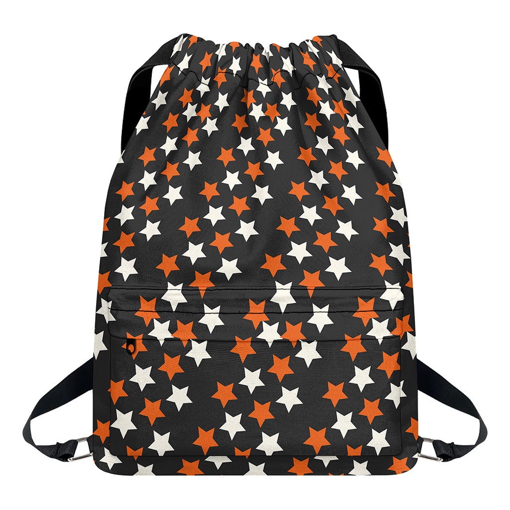 Halloween Star Pattern Print Drawstring Backpack
