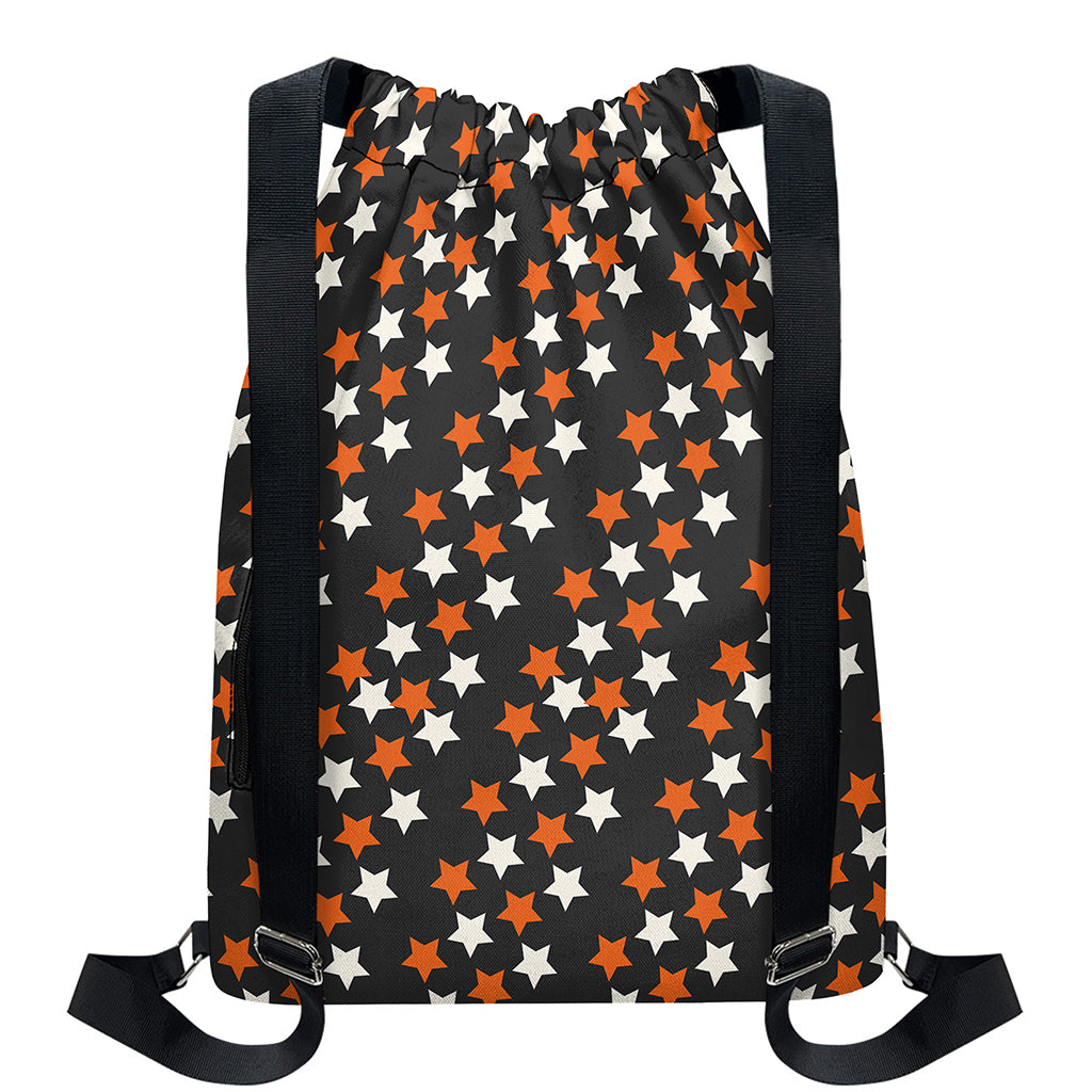 Halloween Star Pattern Print Drawstring Backpack