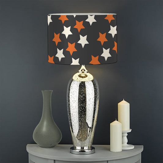 Halloween Star Pattern Print Drum Lamp Shade