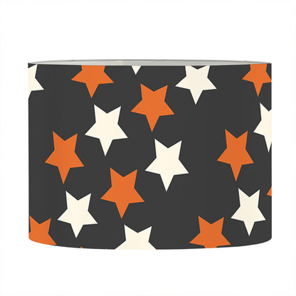 Halloween Star Pattern Print Drum Lamp Shade