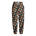 Halloween Star Pattern Print Fleece Lined Knit Pants