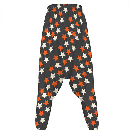 Halloween Star Pattern Print Hammer Pants