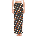Halloween Star Pattern Print High Slit Maxi Skirt
