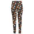 Halloween Star Pattern Print High-Waisted Pocket Leggings