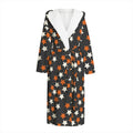 Halloween Star Pattern Print Hooded Bathrobe