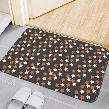 Halloween Star Pattern Print Indoor Door Mat