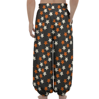 Halloween Star Pattern Print Lantern Pants