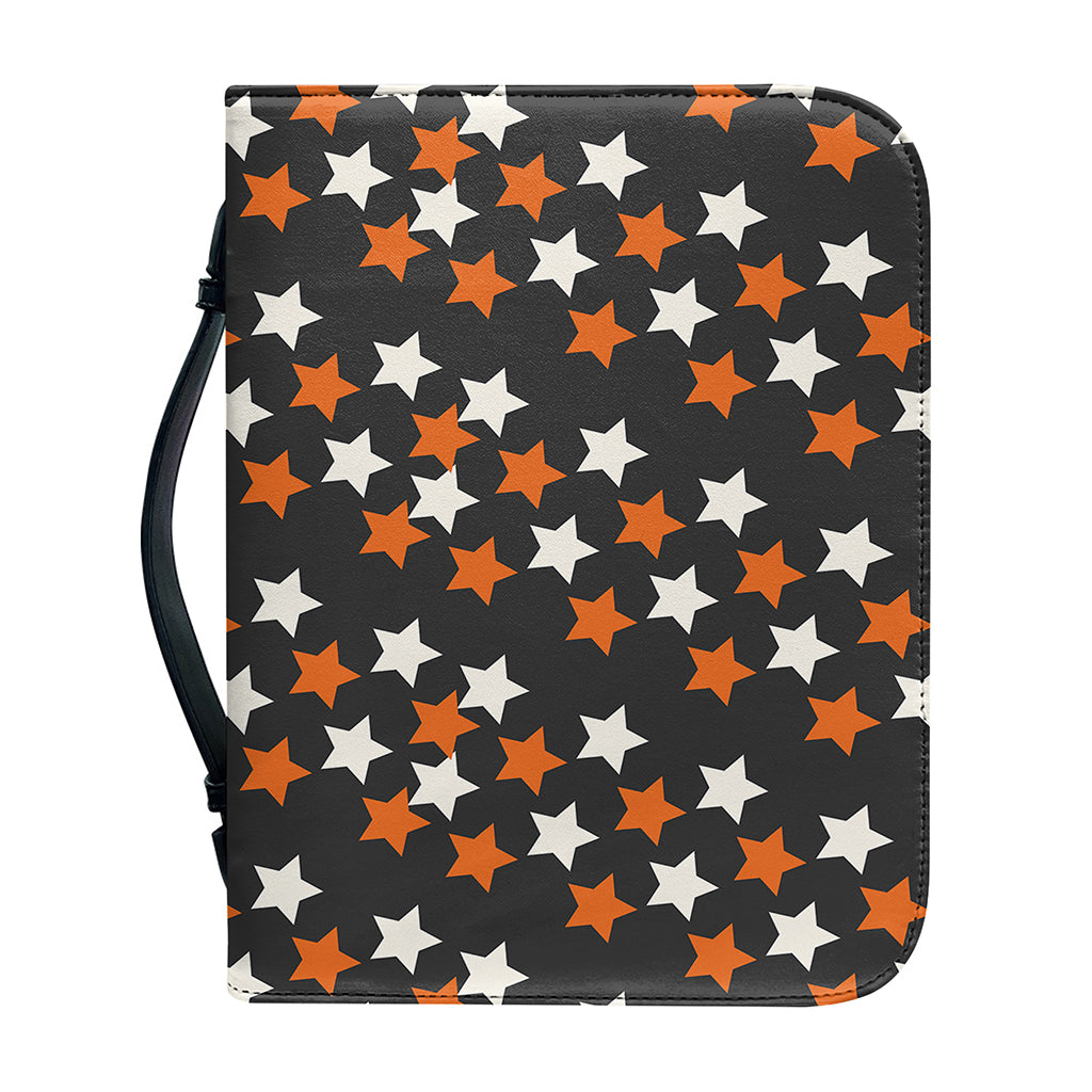 Halloween Star Pattern Print Leather Bible Cover