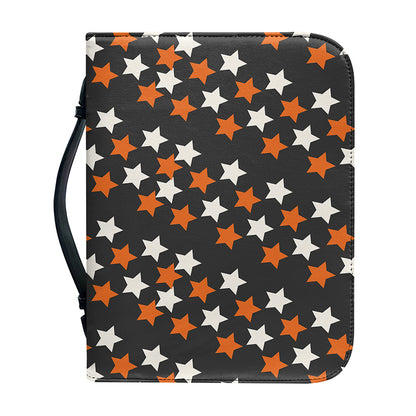 Halloween Star Pattern Print Leather Bible Cover