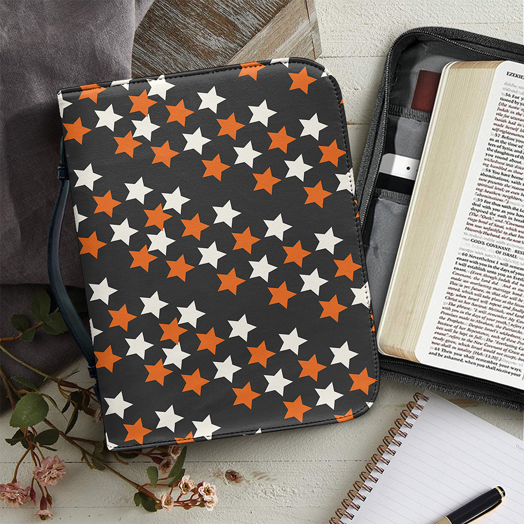 Halloween Star Pattern Print Leather Bible Cover