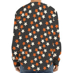 Halloween Star Pattern Print Long Sleeve Baseball Jersey