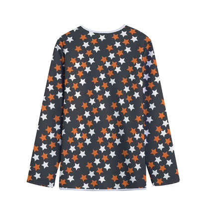Halloween Star Pattern Print Long Sleeve Short Coat