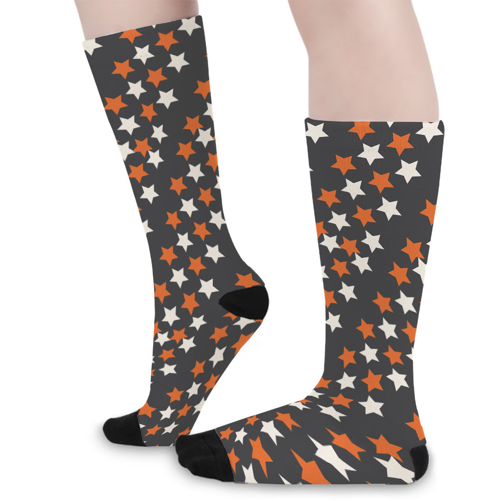 Halloween Star Pattern Print Long Socks