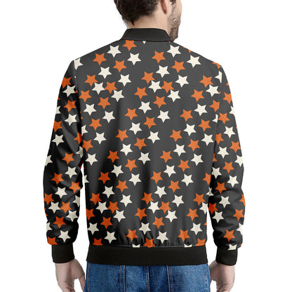 Halloween Star Pattern Print Men's Bomber Jacket