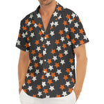 Halloween Star Pattern Print Men's Deep V-Neck Shirt