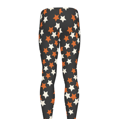 Halloween Star Pattern Print Men's leggings