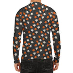 Halloween Star Pattern Print Men's Long Sleeve Rash Guard