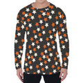 Halloween Star Pattern Print Men's Long Sleeve T-Shirt