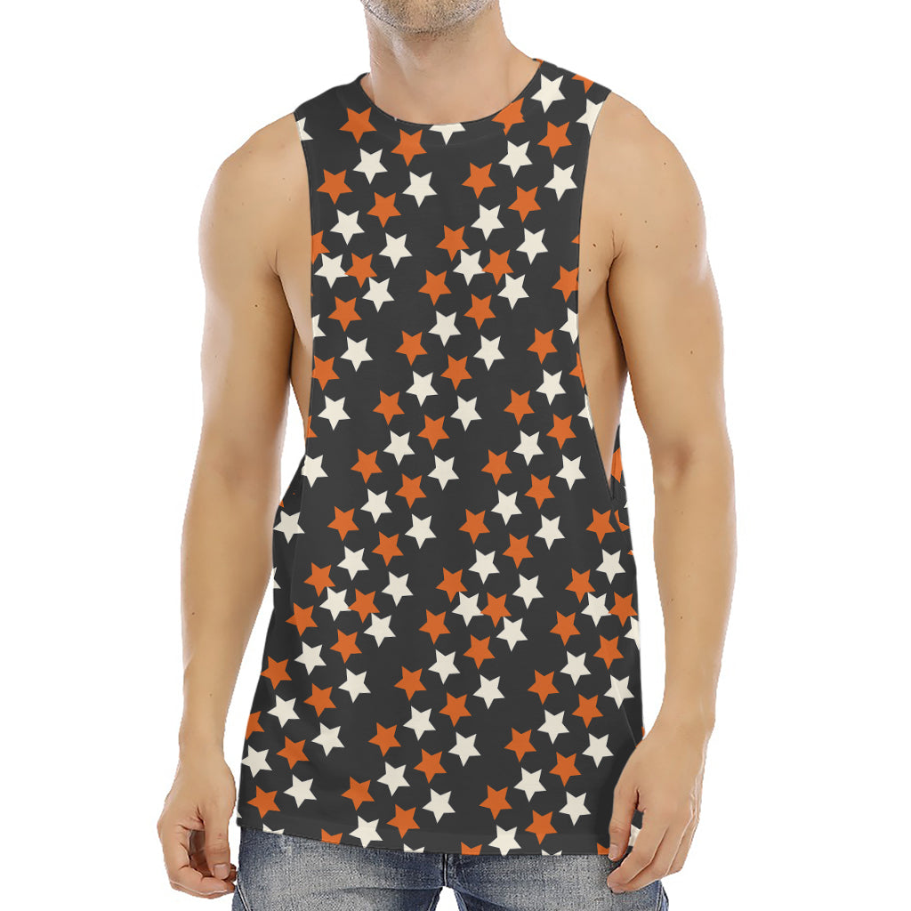 Halloween Star Pattern Print Men's Muscle Tank Top