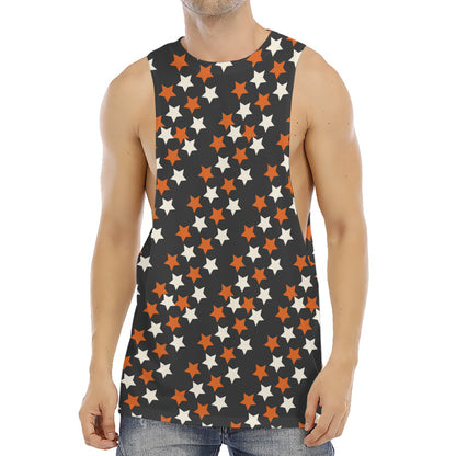 Halloween Star Pattern Print Men's Muscle Tank Top