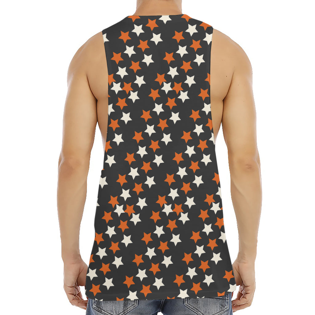 Halloween Star Pattern Print Men's Muscle Tank Top