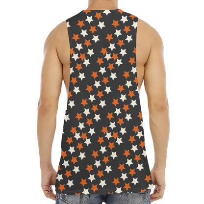 Halloween Star Pattern Print Men's Muscle Tank Top