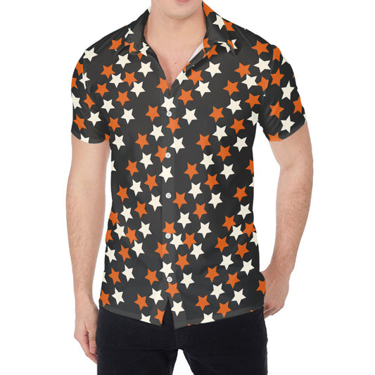 Halloween Star Pattern Print Men's Shirt