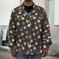 Halloween Star Pattern Print Men's Shirt Jacket