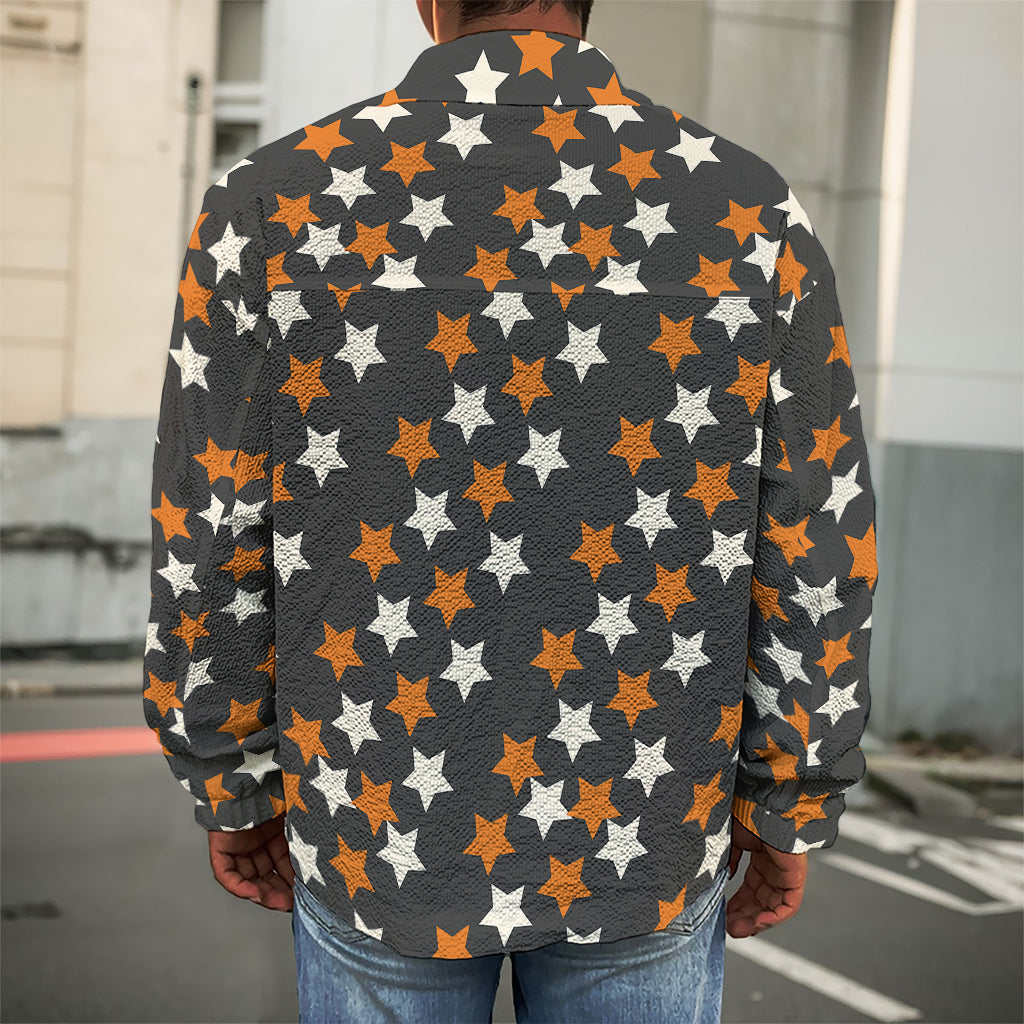 Halloween Star Pattern Print Men's Shirt Jacket