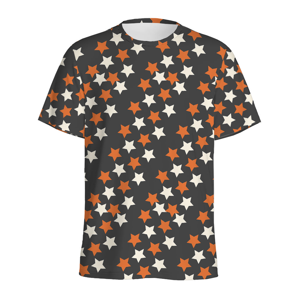 Halloween Star Pattern Print Men's Sports T-Shirt