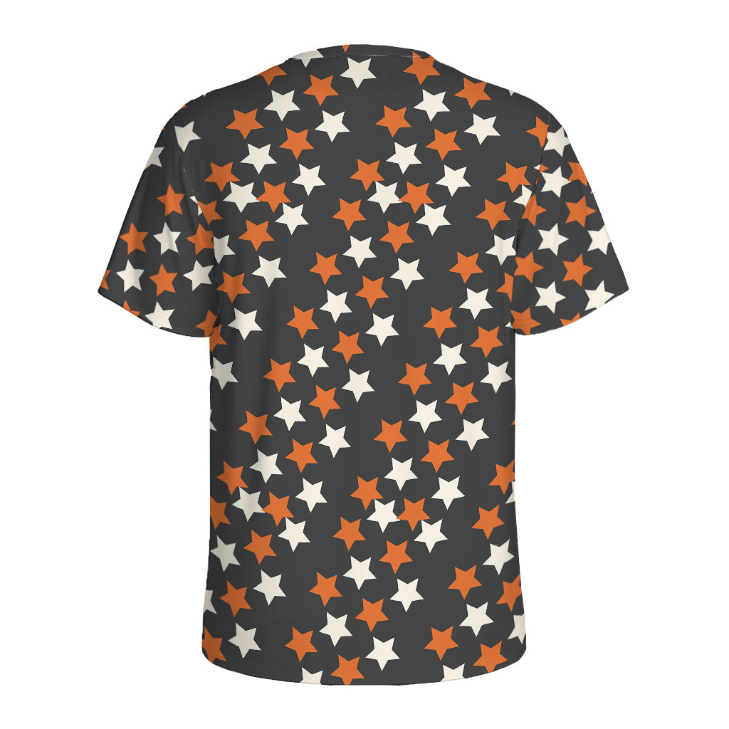 Halloween Star Pattern Print Men's Sports T-Shirt