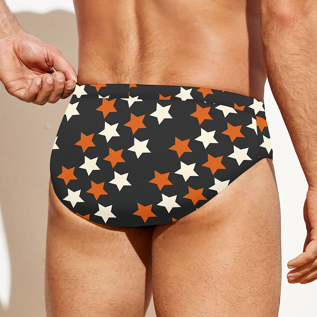 Halloween Star Pattern Print Men's Swim Briefs