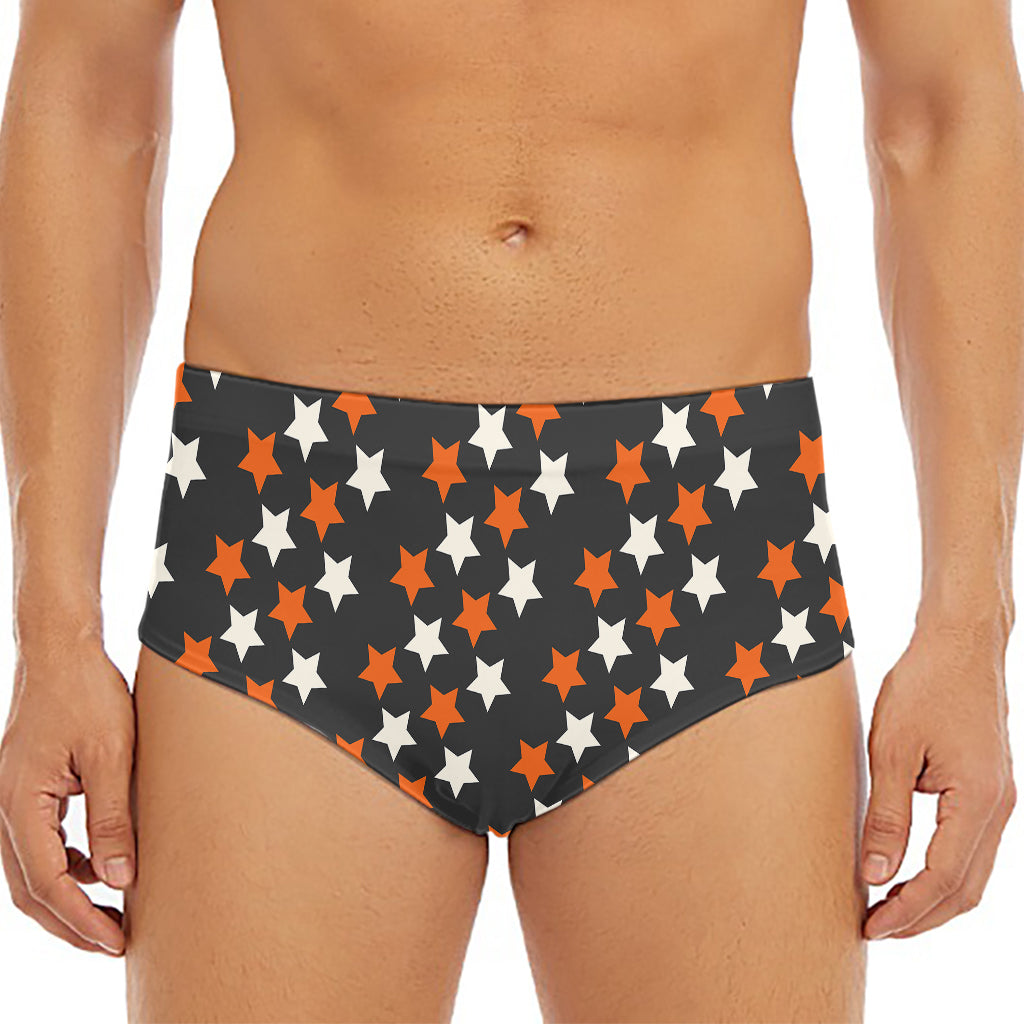 Halloween Star Pattern Print Men's Triangle Swim Briefs