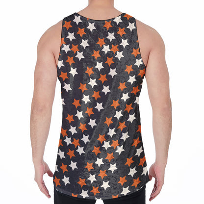Halloween Star Pattern Print Men's Velvet Tank Top