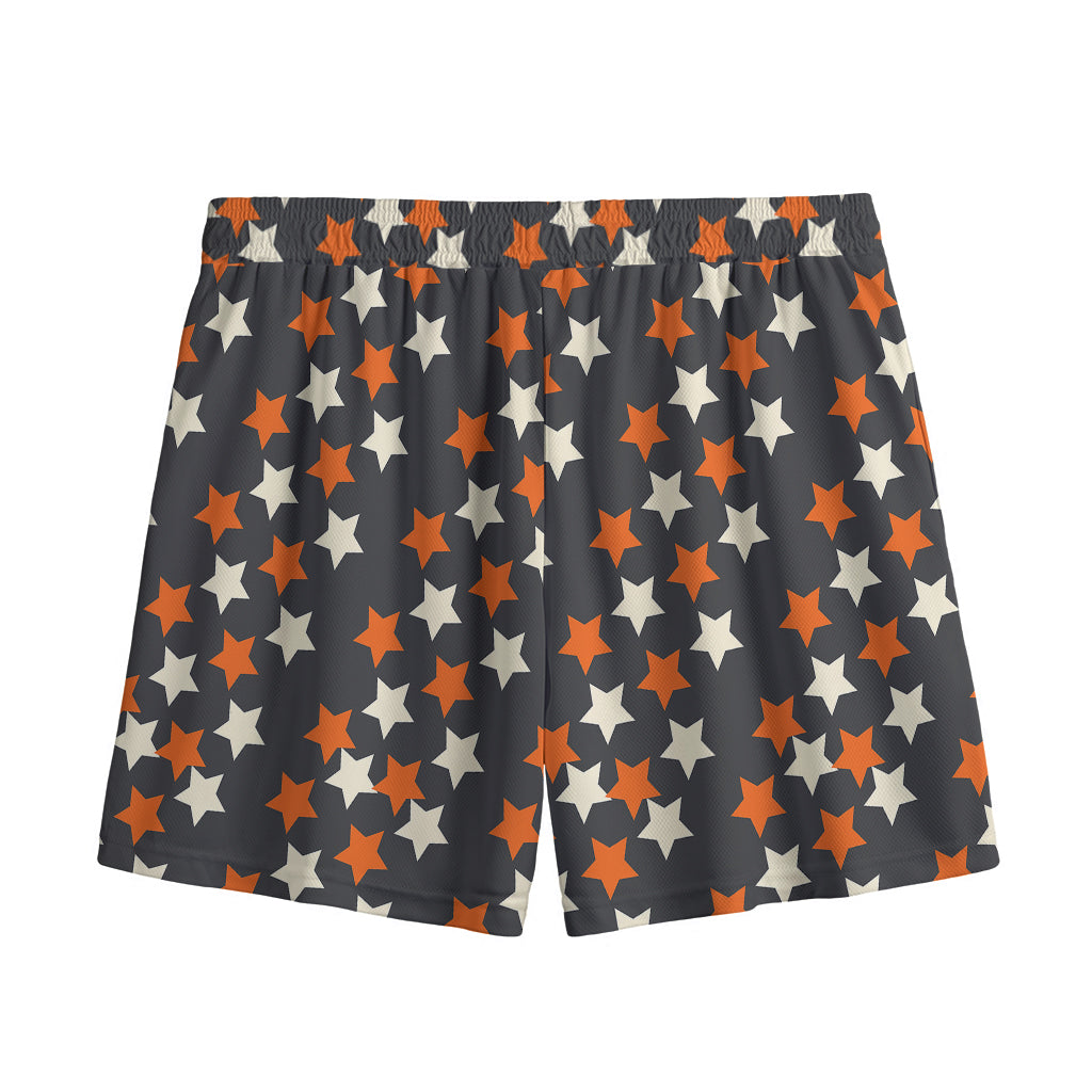 Halloween Star Pattern Print Mesh Shorts