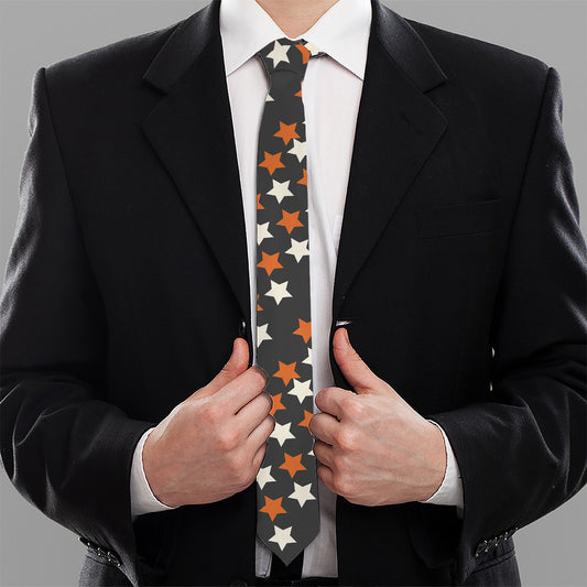 Halloween Star Pattern Print Necktie