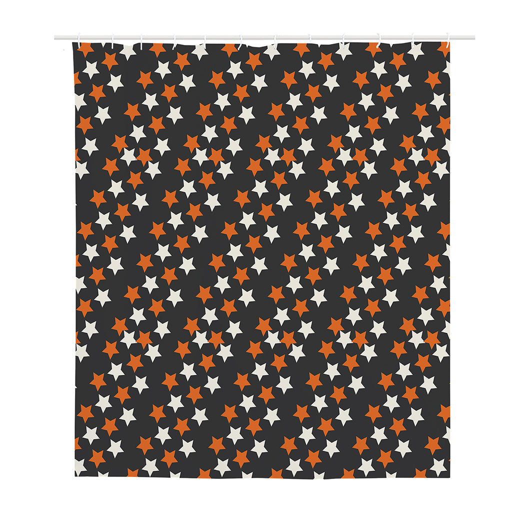 Halloween Star Pattern Print Polyester Shower Curtain