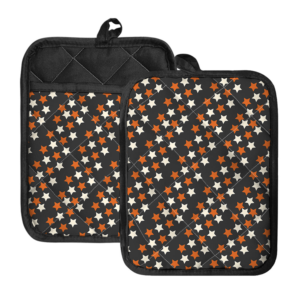 Halloween Star Pattern Print Pot Holders With Pocket