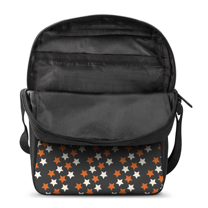 Halloween Star Pattern Print Rectangular Crossbody Bag
