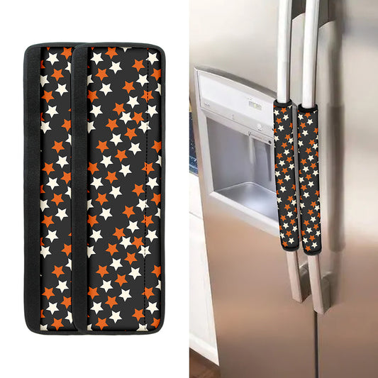 Halloween Star Pattern Print Refrigerator Handle Covers