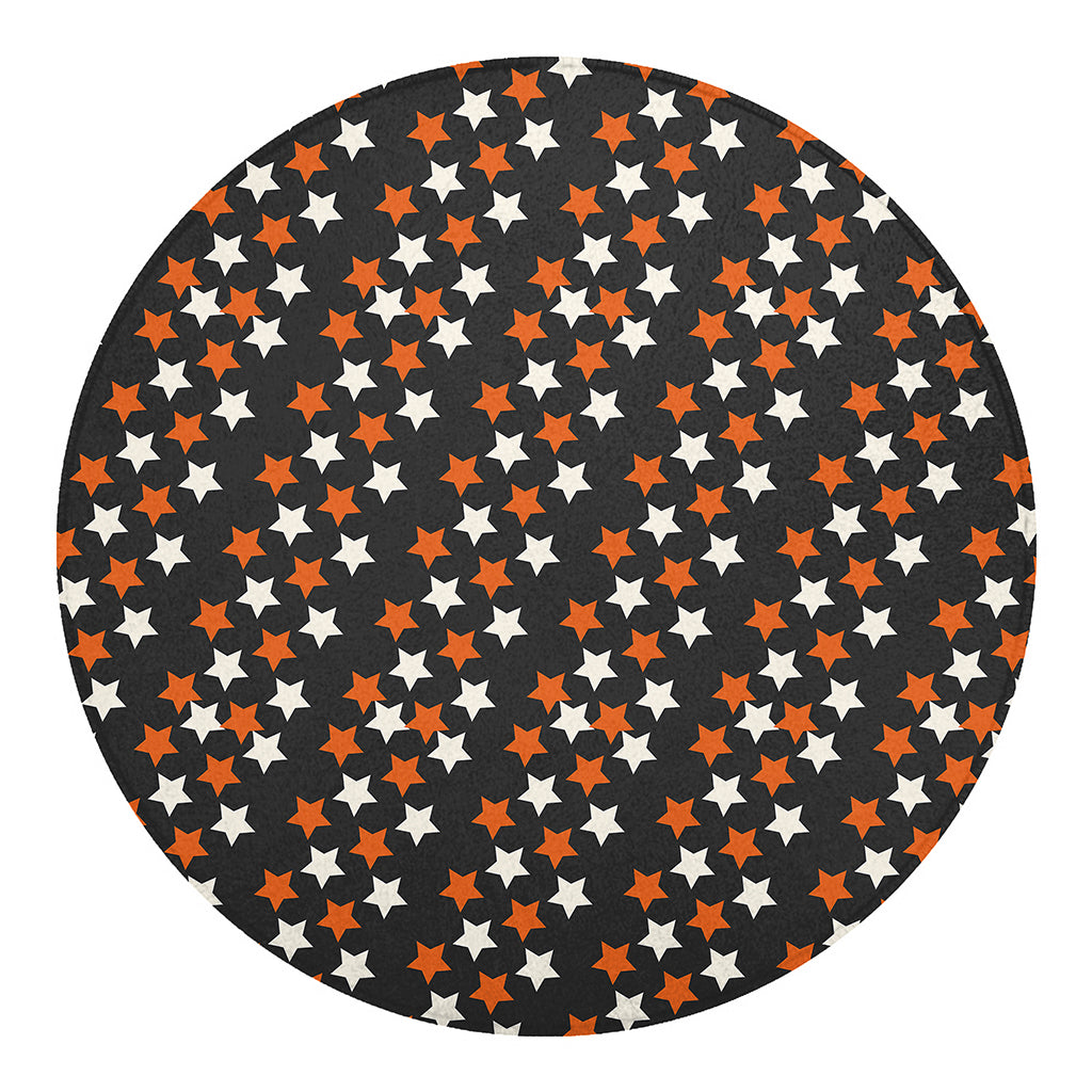Halloween Star Pattern Print Round Blanket
