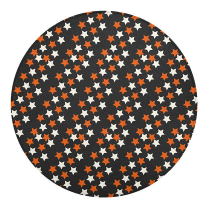 Halloween Star Pattern Print Round Blanket