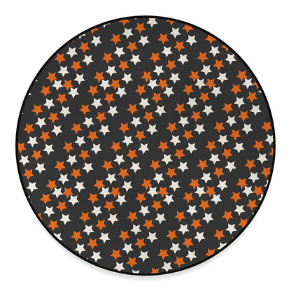 Halloween Star Pattern Print Round Floor Mat