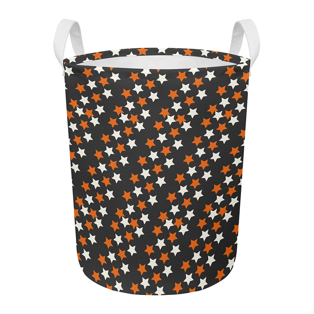 Halloween Star Pattern Print Round Laundry Basket