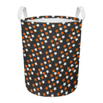 Halloween Star Pattern Print Round Laundry Basket