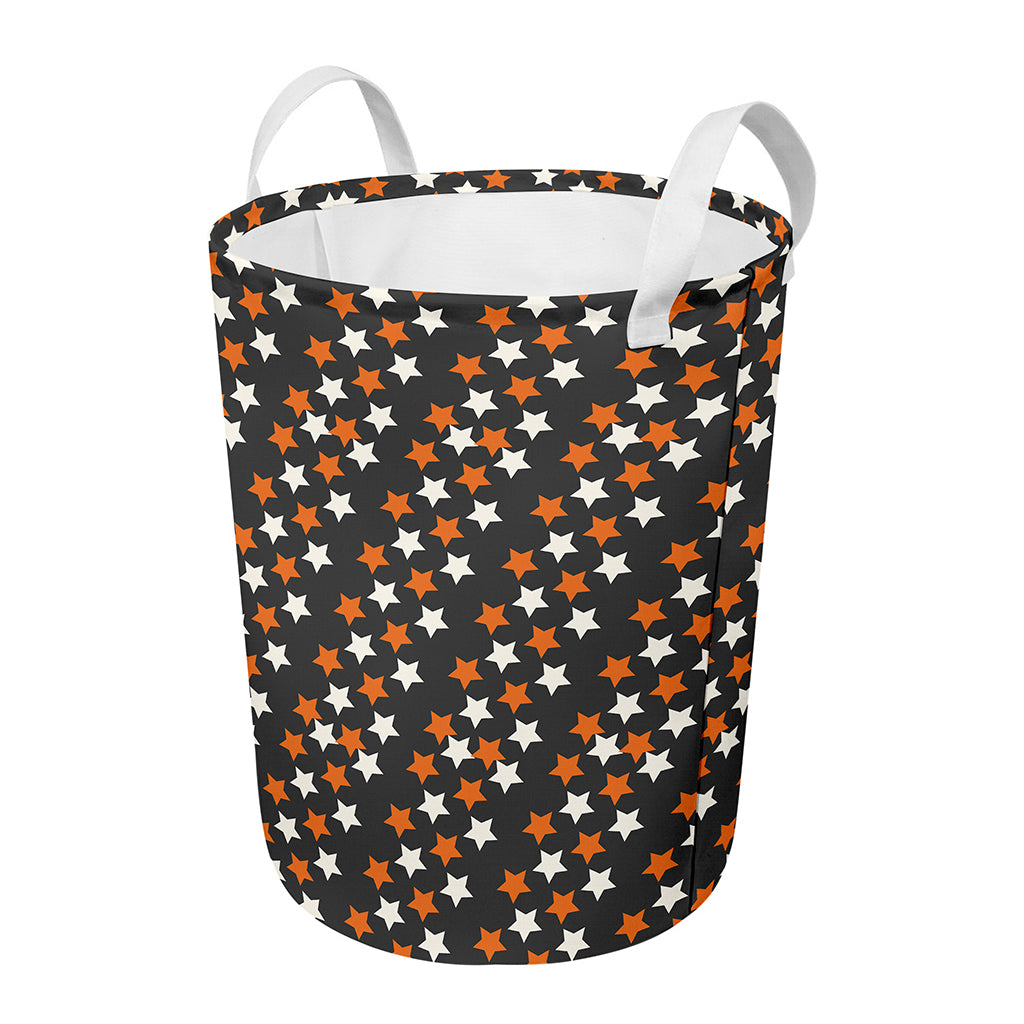 Halloween Star Pattern Print Round Laundry Basket